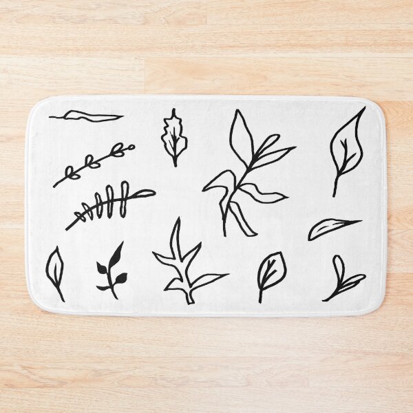 Item preview, Black Chalk Hand Drawn Leaves Set – Botanical Nature Sketch Collection designed and sold by EmeraldeaDesign.