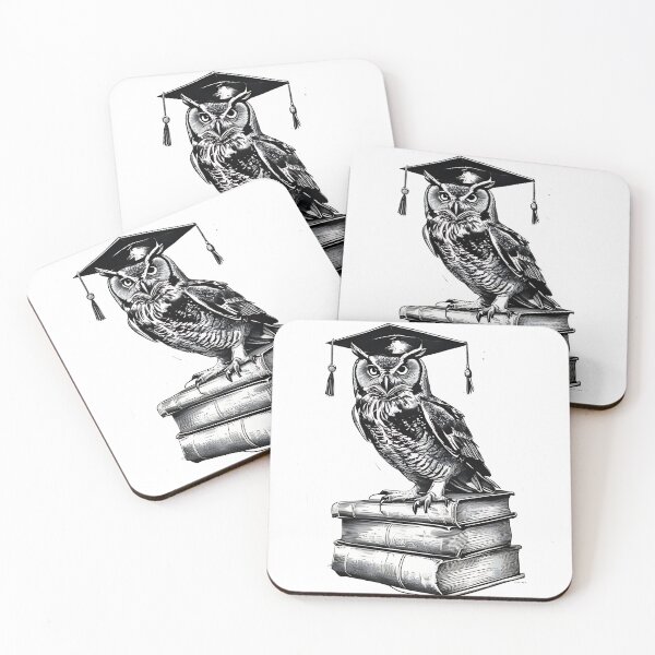 Item preview, Wise Owl: Vintage Graduation Owl on Books Engravin designed and sold by Mercella-Inc.
