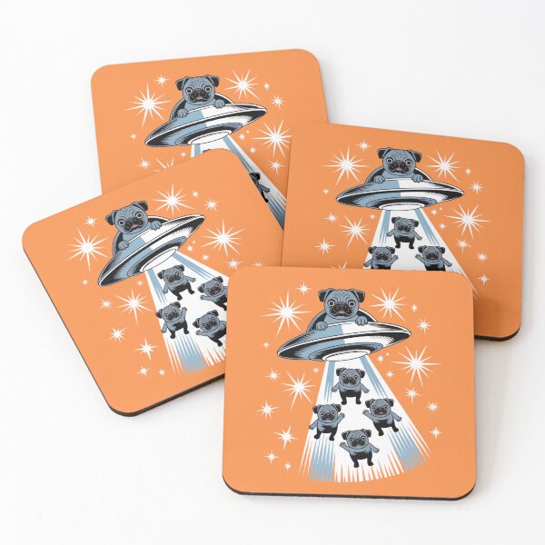 Item preview, UFO abducting pugs designed and sold by 123ks.