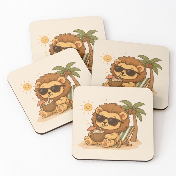 Artikelvorschau, Chill Vibes Holiday Lion entworfen und verkauft von MellowMunchkins.