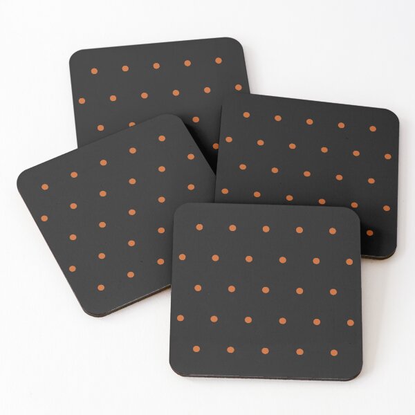 Item preview, Black and Burnt Orange micro dots designed and sold by pattern-archive.