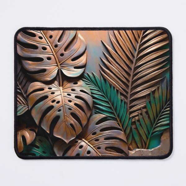 Item preview, Tropical Monstera Palm Jungle Leaves 3D Art designed and sold by IntelliMindDesigns.