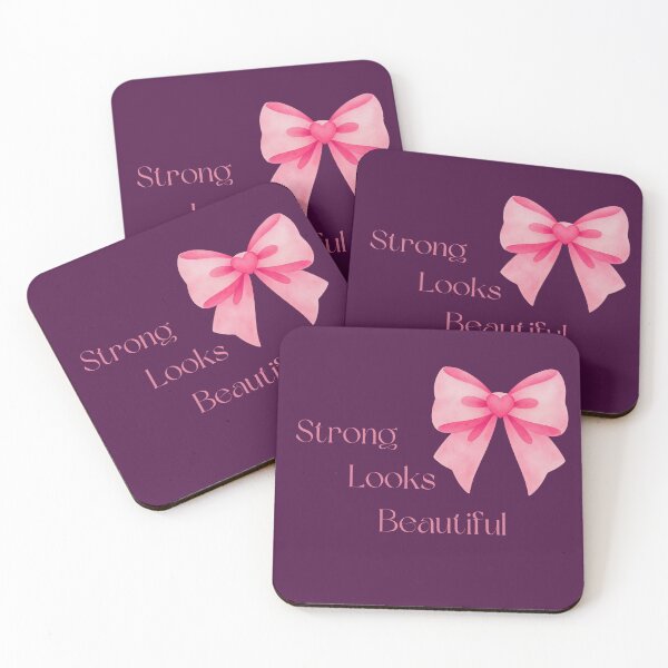 Item preview, Strong Looks Beautiful Pink Bow Coquette Aesthetic Design designed and sold by VariusDesigns.