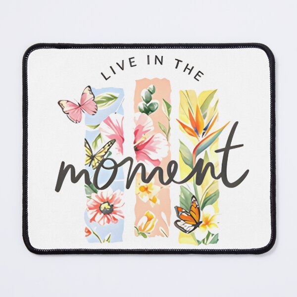 Item preview, Live in the Moment Floral Typography designed and sold by Spirit of Siam.
