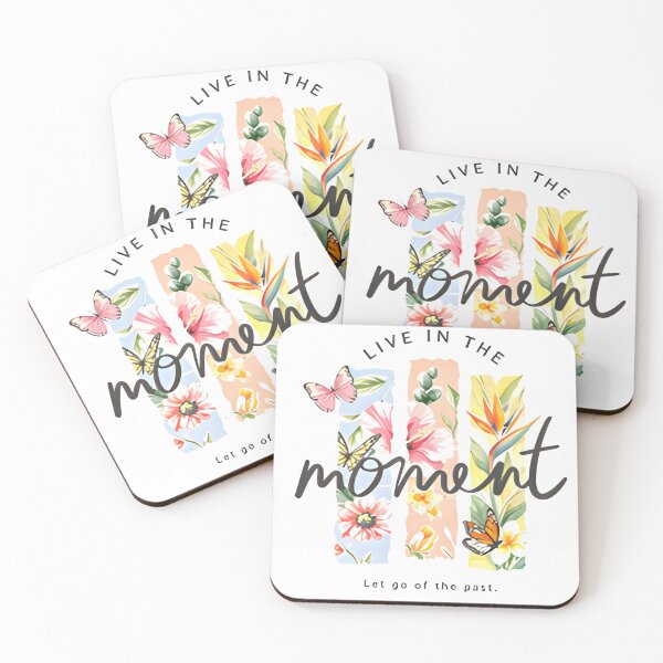 Item preview, Live in the Moment Floral Typography designed and sold by Arty Art.