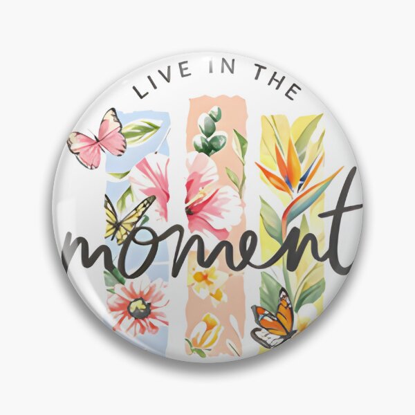 Item preview, Live in the Moment Floral Typography designed and sold by Spirit of Siam.