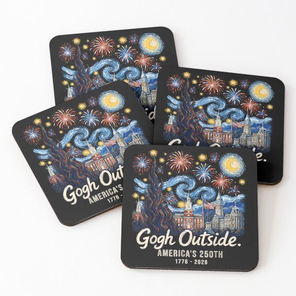 Item preview, gogh outside america's 250th 1776 2026 starry night usa  designed and sold by mariazin.