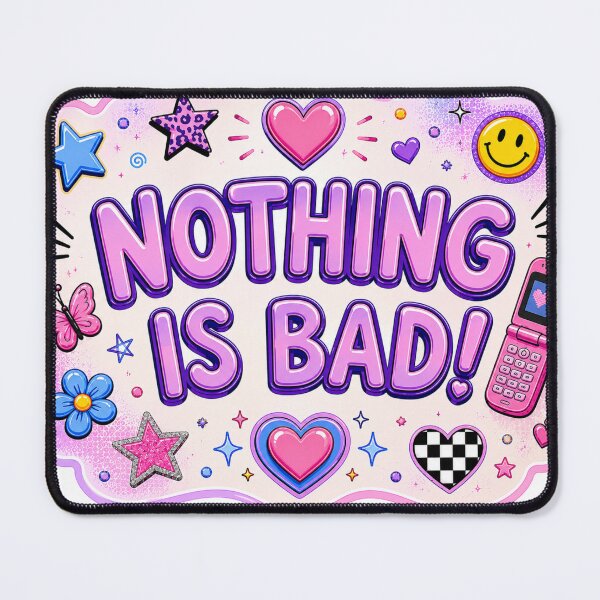 Item preview, Nothing Is Bad! Y2K Pink Retro Positive Art designed and sold by ByTiti.