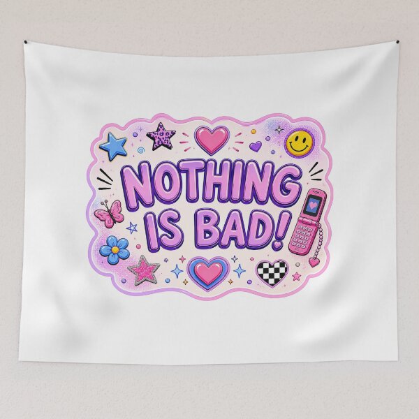 Item preview, Nothing Is Bad! Y2K Pink Retro Positive Art designed and sold by ByTiti.