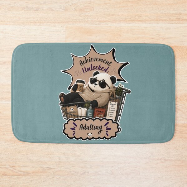 Item preview, Achievement Unlocked Adulting Funny Panda Sticker designed and sold by EnginerdStudio.