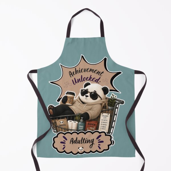 Item preview, Achievement Unlocked Adulting Funny Panda Sticker designed and sold by EnginerdStudio.