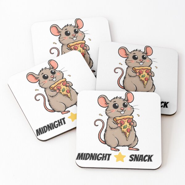 Item preview, Midnight Snack - Cute Rat with Pizza Sticker designed and sold by Krzepcia.