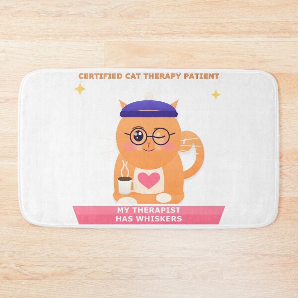 Item preview, Certified Cat Therapy Patient – My Therapist Has Whiskers Funny Cat Lover Design designed and sold by     NovaCraft.