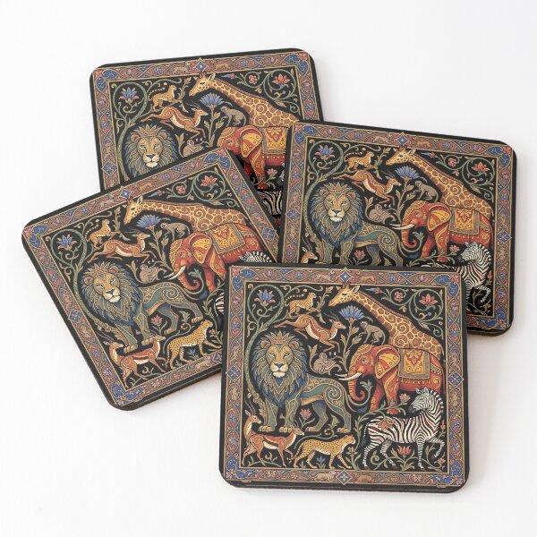 Item preview, Medieval African Animals designed and sold by The Quiet Canvas By Jacky.