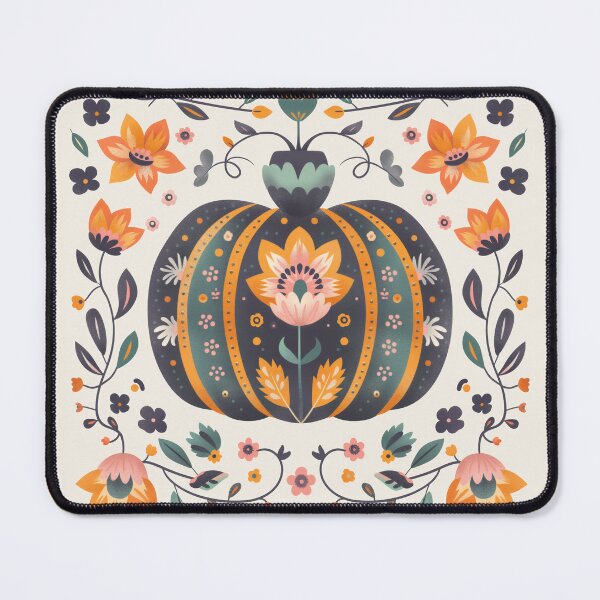 Item preview, Scandinavian Folk Art, Floral Pumpkin designed and sold by xiao xuans.