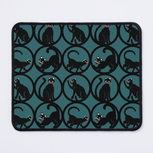Item preview, Black cats on teal designed and sold by Celeste Bocchicchio-Chaudhri.
