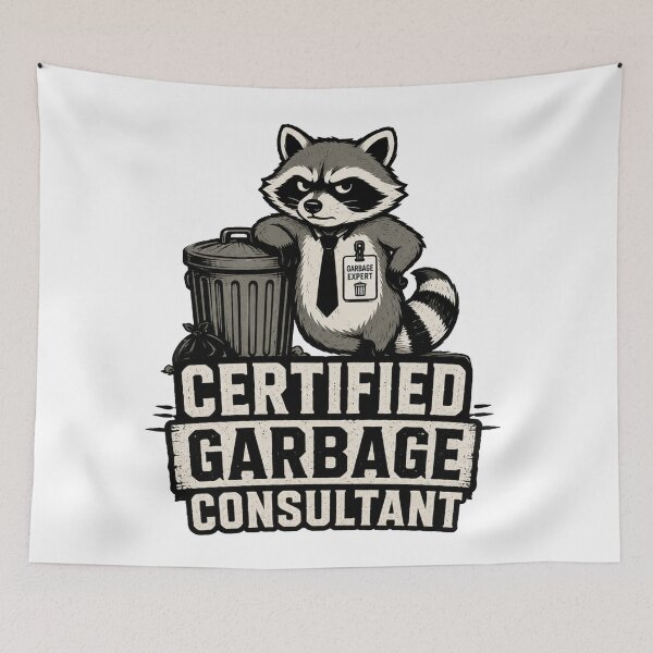 Item preview, Certified Garbage Consultant Raccoon designed and sold by GIFT4S.