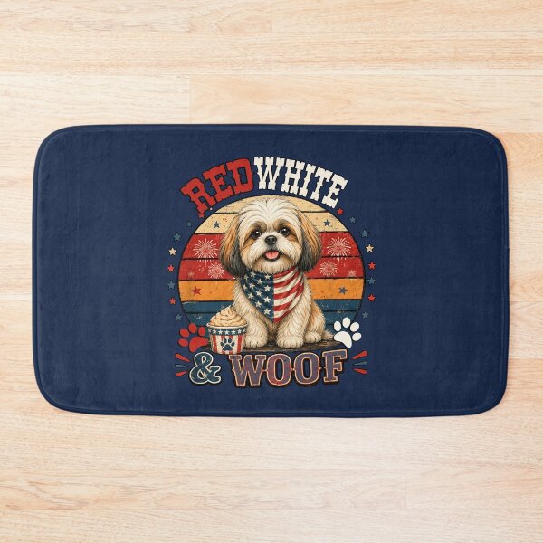 Item preview, Patriotic Shih Tzu 4th of July USA Flag Dog designed and sold by tamdevo1.