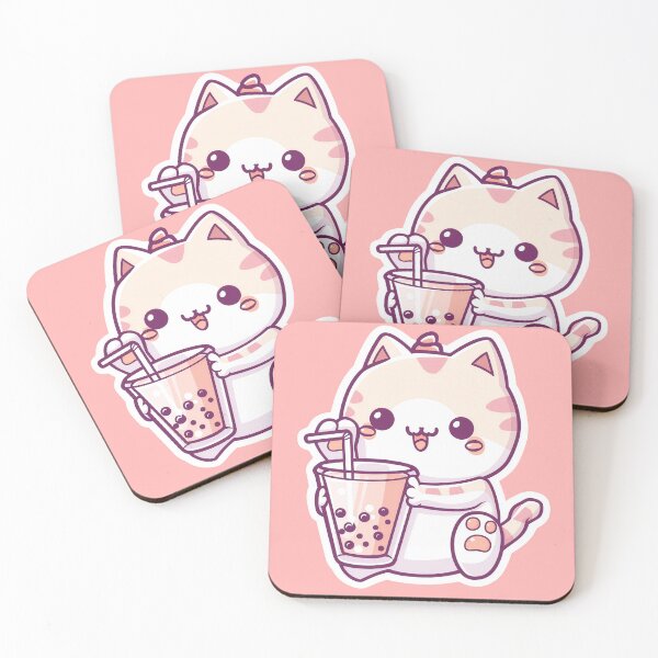 Item preview, Cat holding boba designed and sold by Phongphut.
