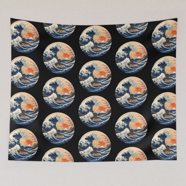 Item preview, Funny Affenpinscher Captain Japanese Kanagawa Wave Japan Boat Mom Dad Kids designed and sold by FurryHavenPH.
