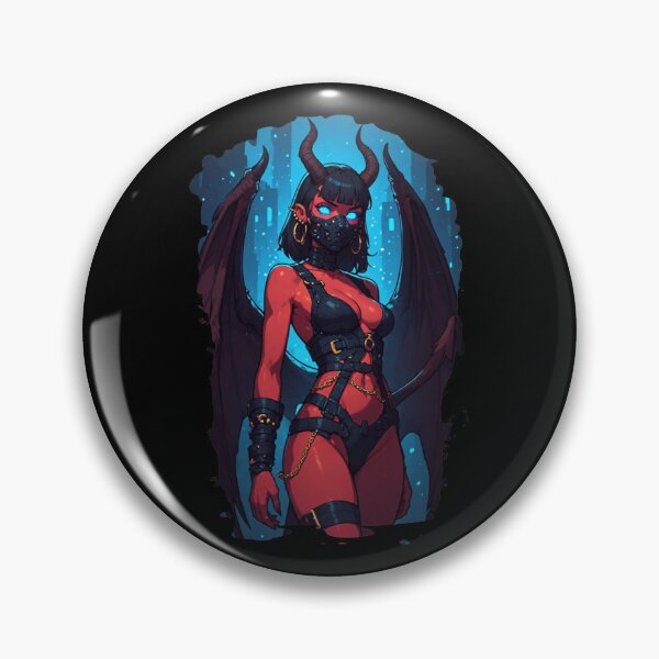 Item preview, Neon Succubus Queen | Cyberpunk Demon Fantasy Art designed and sold by halibutgoatramb.