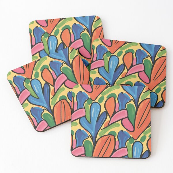 Item preview, Bold Fauvism Inspired Pattern | Vibrant Pink Blue Orange Seamless Repeat designed and sold by Midnight Veil Designs.