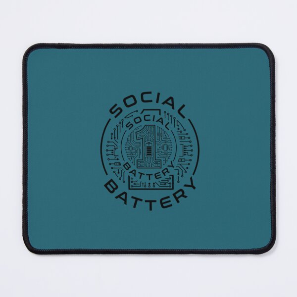 Item preview, Social Battery at 1% - Funny Introvert Aesthetic Quote designed and sold by Harrak Housni.