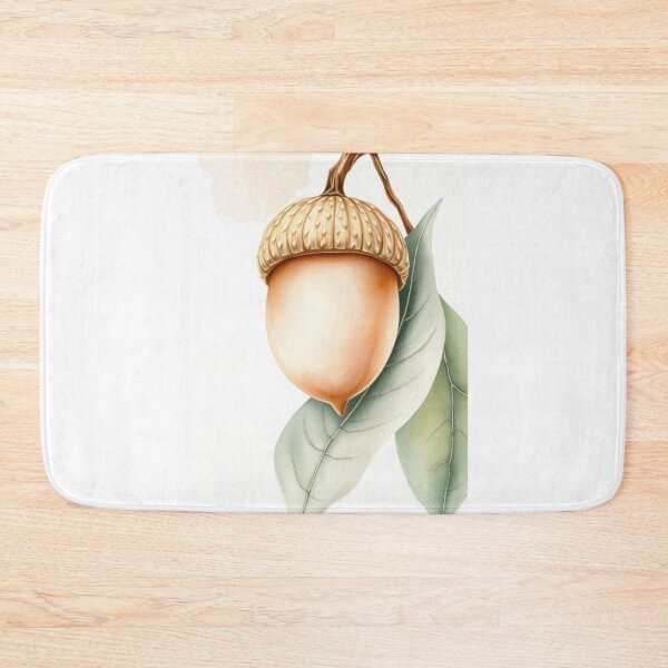 Item preview, Watercolor Acorn Illustration with Oak Leaves designed and sold by Vida e Arte.