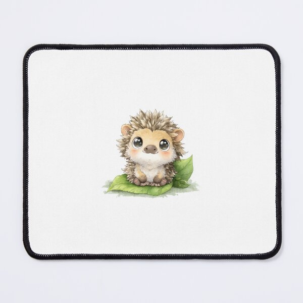 Item preview, "Cute Baby Tangue on Leaf - Kawaii Reunion Island Tenrec" designed and sold by tangFoo974.