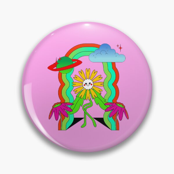 Item preview, Cute Retro Flower in Space Rainbow Aesthetic designed and sold by Naershop.