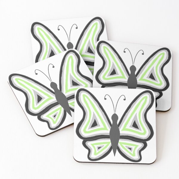 Item preview, Agender Pride butterflies designed and sold by Celeste Bocchicchio-Chaudhri.