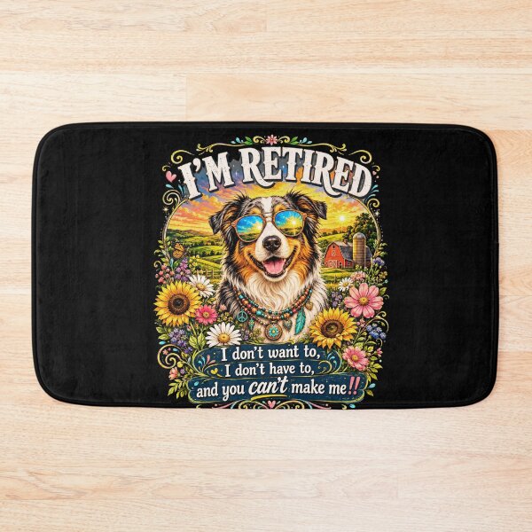 Item preview, Retired Dog with Sunglasses Floral Country Sunset designed and sold by FormalDehyena.