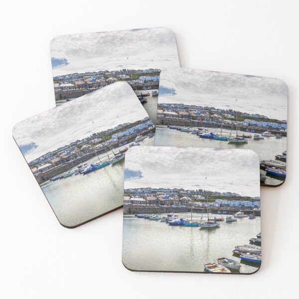 Item preview, Porthleven Harbour with Boats and Waterfront Houses, Cornwall, England designed and sold by Paul Thompson Photography.