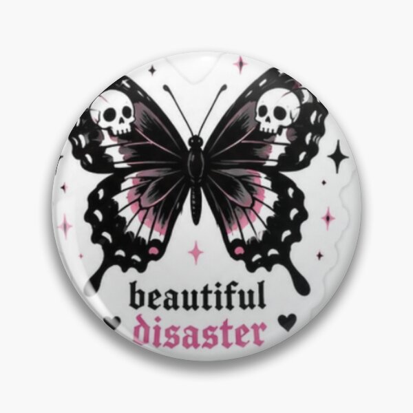 Item preview, Beautiful Disaster Goth Butterfly Sticker designed and sold by echoartstd.