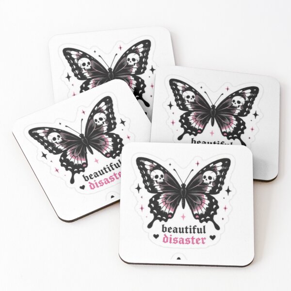 Item preview, Beautiful Disaster Goth Butterfly Sticker designed and sold by echoartstd.