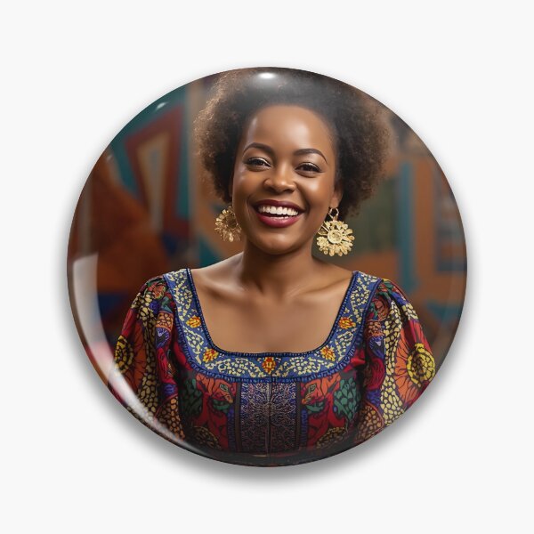 Item preview, Vibrant African Woman in Art Studio designed and sold by SavannaCanvas.