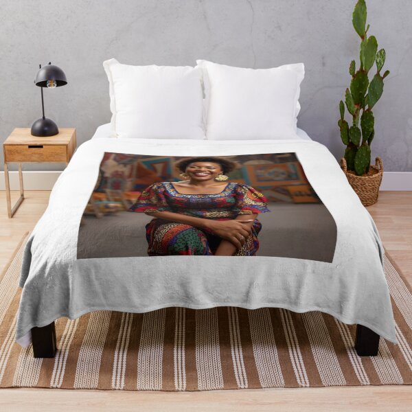 Item preview, Vibrant African Woman in Art Studio designed and sold by SavannaCanvas.