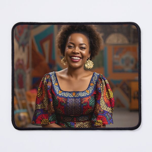 Item preview, Vibrant African Woman in Art Studio designed and sold by SavannaCanvas.