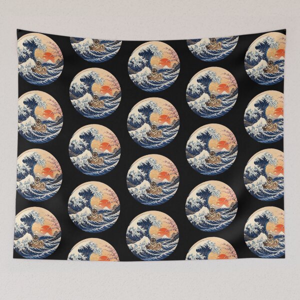 Item preview, Funny Akita Captain Japanese Kanagawa Wave Japan Boat Mom Dad Kids designed and sold by FurryHavenPH.