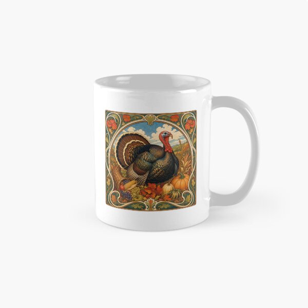 Item preview, Art Nouveau Thanksgiving Turkey Harvest designed and sold by AntiqueImages.