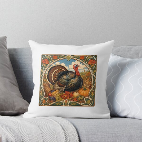Item preview, Art Nouveau Thanksgiving Turkey Harvest designed and sold by AntiqueImages.