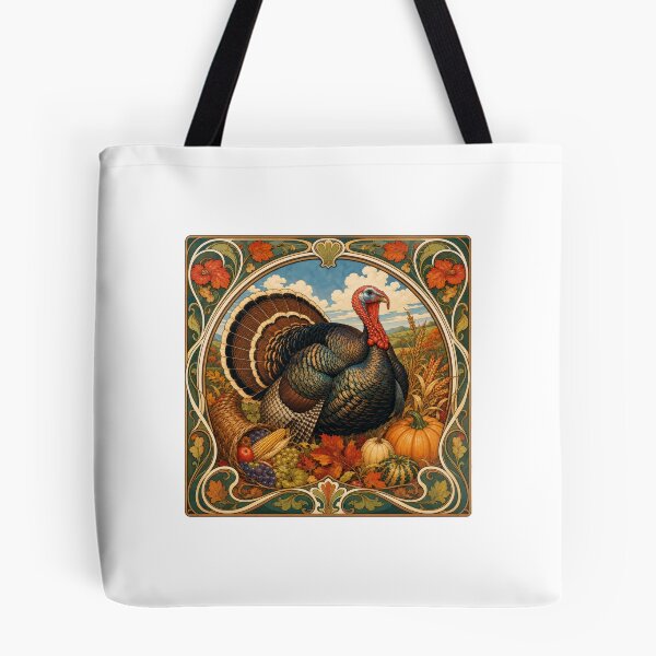 Item preview, Art Nouveau Thanksgiving Turkey Harvest designed and sold by AntiqueImages.
