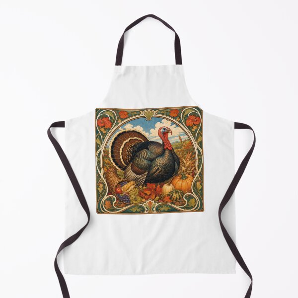 Item preview, Art Nouveau Thanksgiving Turkey Harvest designed and sold by AntiqueImages.