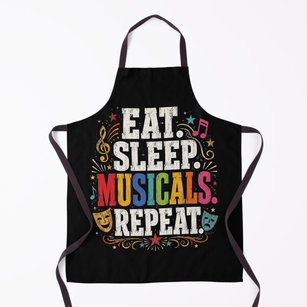 Item preview, Musicals Eat Sleep Repeat Retro Theater Music Fan Art designed and sold by FormalDehyena.