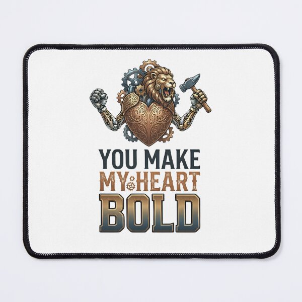Item preview, You Make My Heart Bold – Steampunk Lion Romantic Design designed and sold by DesignsCreative.
