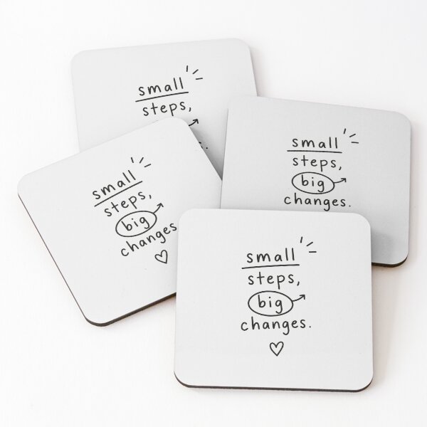 Item preview, Small Steps Big Changes – Motivational Quote Minimalist Typography Design designed and sold by NBT-NOVA.