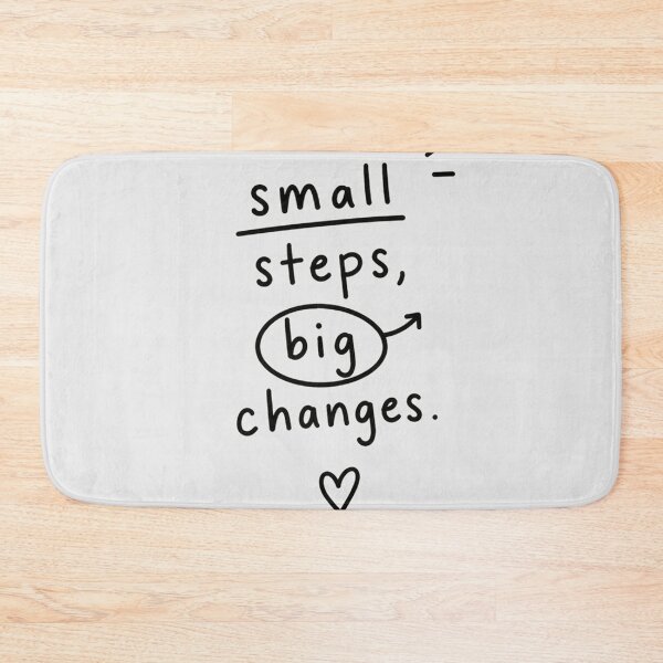 Item preview, Small Steps Big Changes – Motivational Quote Minimalist Typography Design designed and sold by NBT-NOVA.