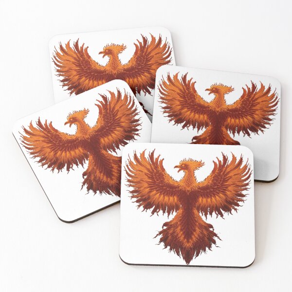 Item preview, Fiery Phoenix Silhouette designed and sold by LuxPrintLab.
