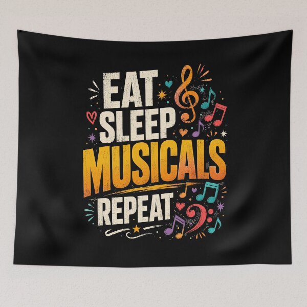 Item preview, musical Eat Sleep Repeat Music Lover Graphic designed and sold by FormalDehyena.