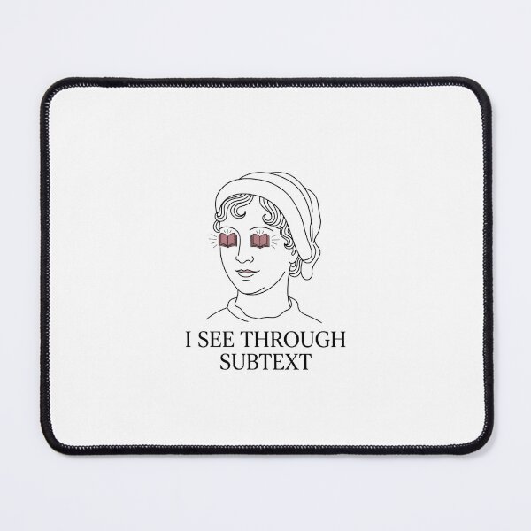 Item preview, I See Through Subtext Jane Austen Minimalist Line Art designed and sold by Fenay Designs.